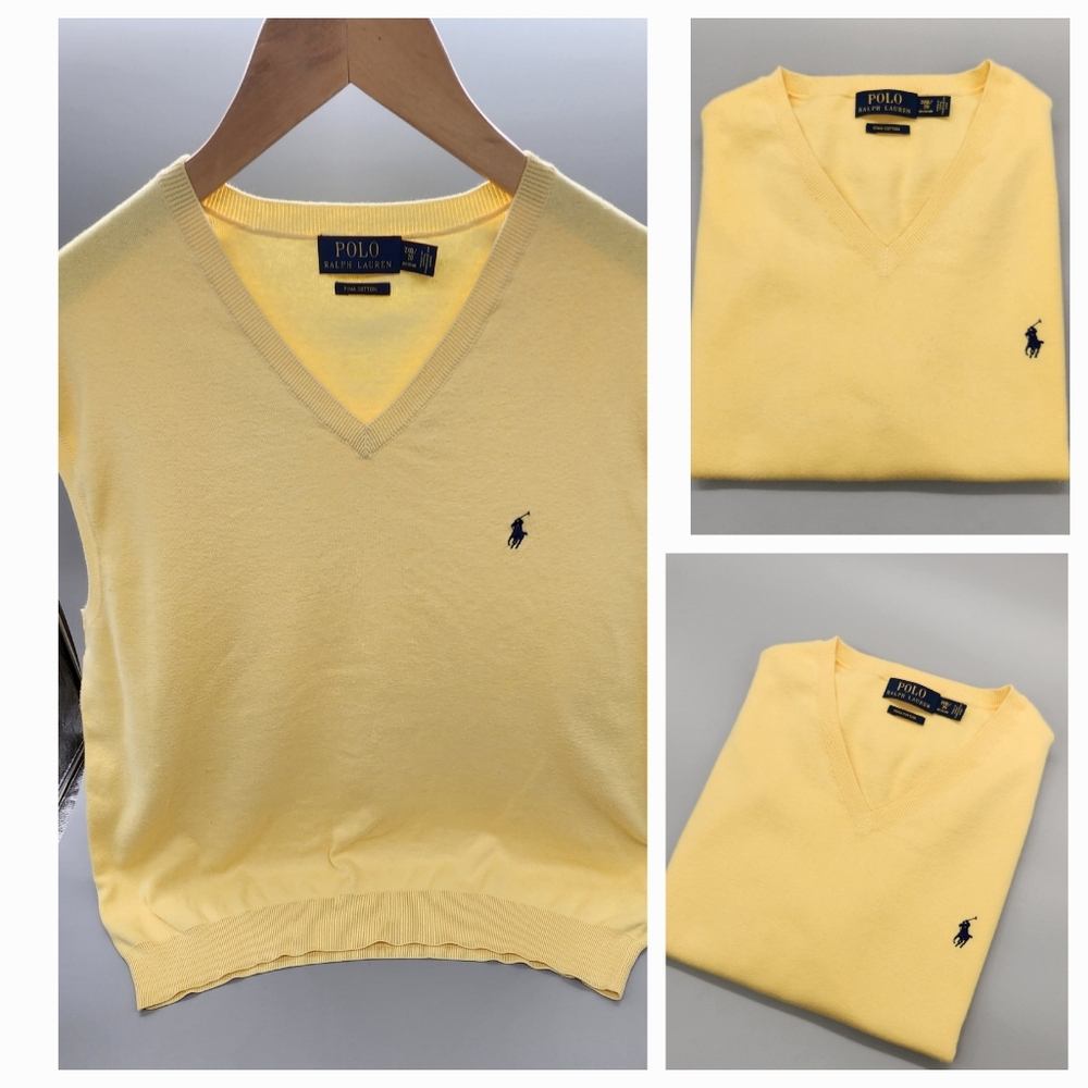 Polo ralph lauren sweater vest, 3XB, yellow
